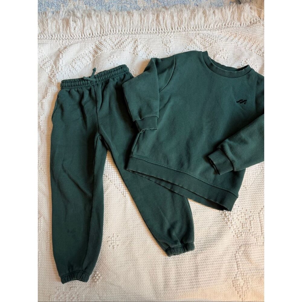 Zara Size 5 Forest Green Sweatsuit Set 2pc